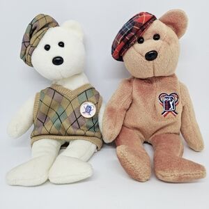 TY Beanie Babies - Set Of 2 PGA Tour Golf Beanie Bears 2004/05